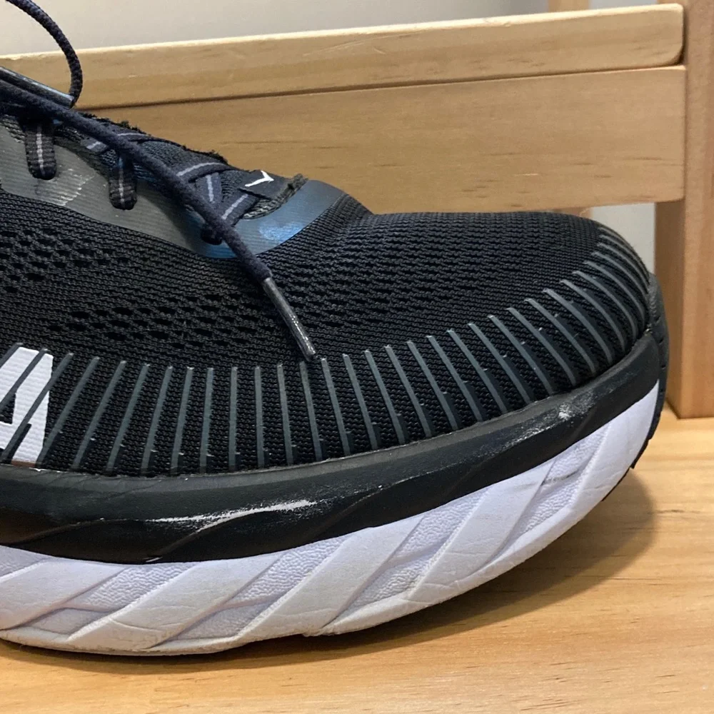 Hoka Bondi 7 Men's Black and White Road Running Shoes Size 13 - Picture 9 of 15